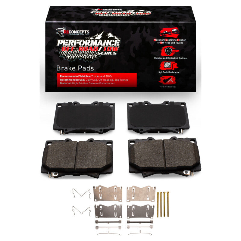 R1 Concepts R1 1998-2007 Lexus LX470 Front Performance Off-Road/Tow Brake Pads & Hardware Kit