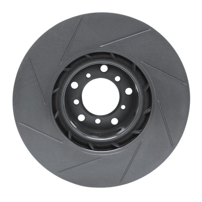 R1 Concepts R1 00-03 BMW M5 Left Front Slotted Black Brake Rotor