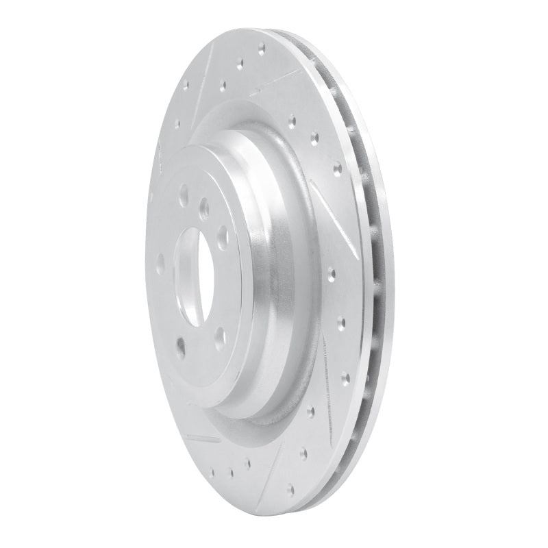 R1 Concepts R1 12-19 Mercedes-Benz GLE300D Rear Left Drilled & Slotted Silver Brake Rotor