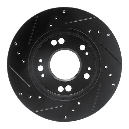 R1 Concepts R1 90-05 Chrysler SEBRING Front Right Drilled & Slotted Black Brake Rotor