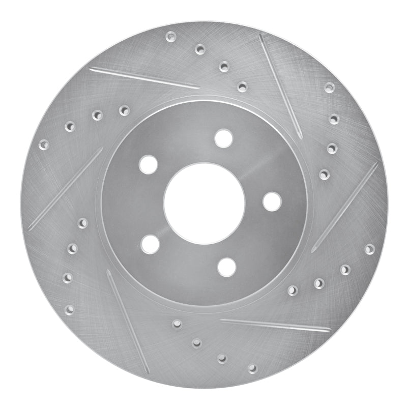 R1 Concepts R1 01-08 Ford Mondeo (Mexico) Front Right Drilled & Slotted Silver Brake Rotor