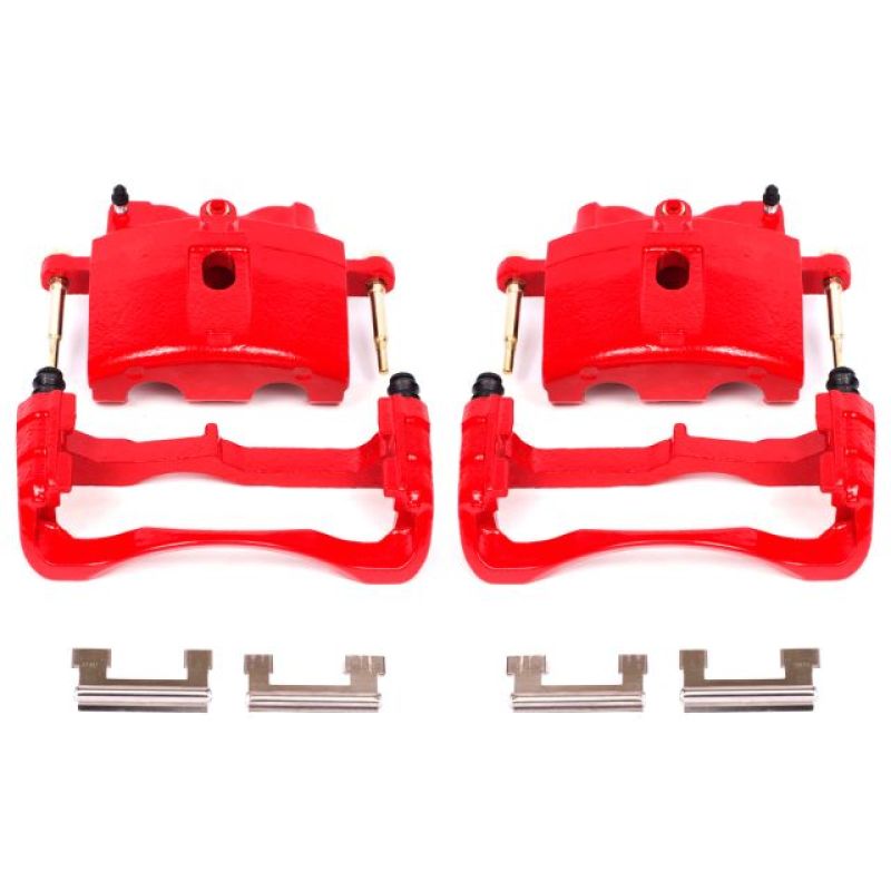 PowerStop Power Stop 00-04 Cadillac DeVille Front Red Calipers w/Brackets - Pair