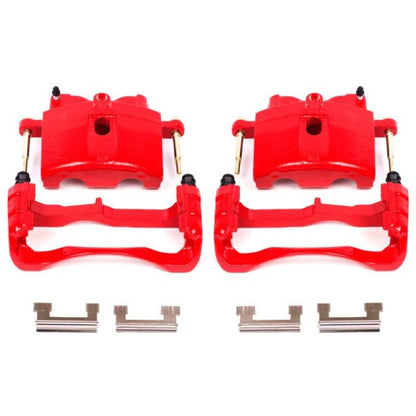 PowerStop Power Stop 00-04 Cadillac DeVille Front Red Calipers w/Brackets - Pair