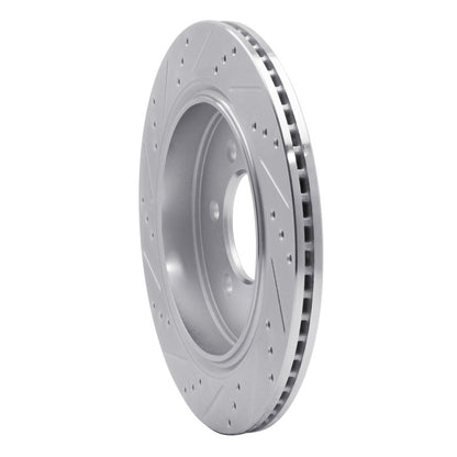R1 Concepts R1 15-17 Ford F-150 RWD Rear Right Drilled & Slotted Silver Brake Rotor