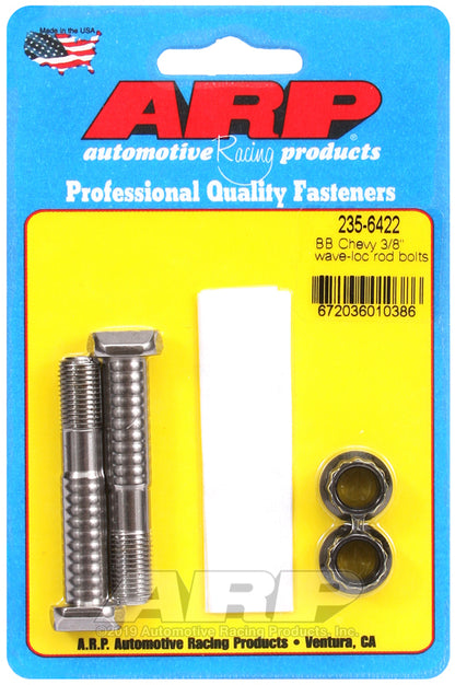 ARP BB Chevy 3/8in pro wave-loc 2pk rod bolt kit