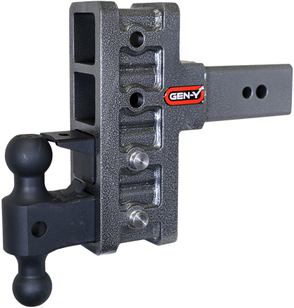 GEN-Y Hitch Gen-Y Mega Duty 3in Shank 6in Offset Drop 32K Hitch w/GH-0161 Dual-Ball/GH-0162 Pintle Lock