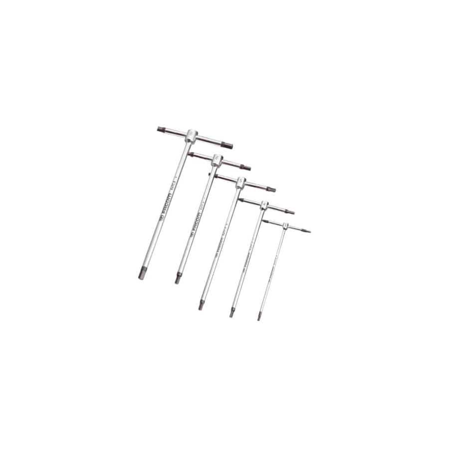 Facom FCM84TCJE5 T-Handle Metric Hexagon Key Set, 5 Piece