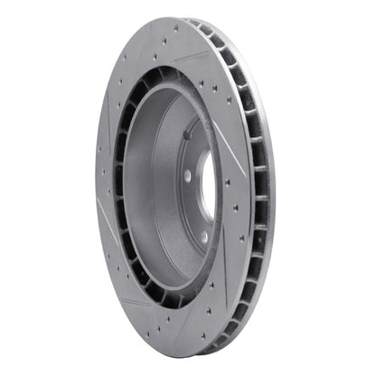 R1 Concepts R1 05-18 Porsche CAYENNE Rear Right Drilled & Slotted Silver Brake Rotor