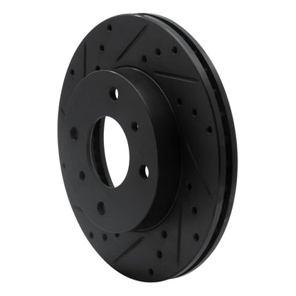 R1 Concepts R1 89-13 Infiniti G20 Front Left Drilled & Slotted Black Brake Rotor