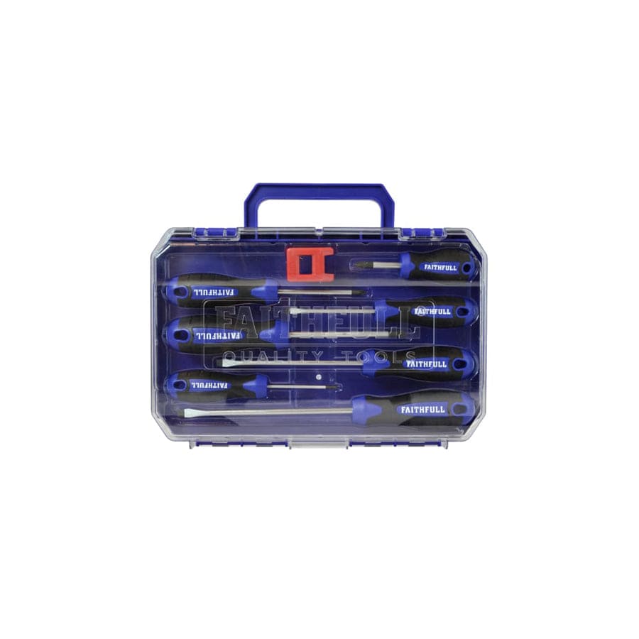 Faithfull FAISDSET8PRO Soft Grip Screwdriver Set, 8 Piece