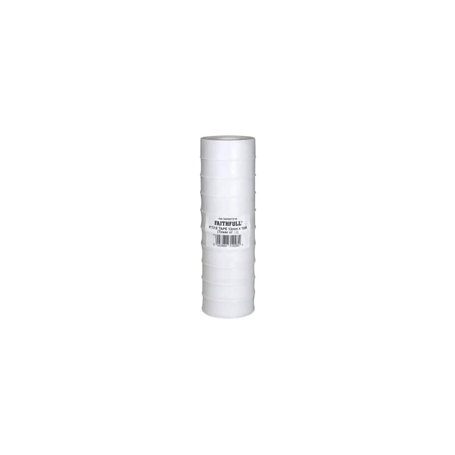 Faithfull FAITAPEPTF10 P.T.F.E Tape 12mm x 12m White (Pack 10)