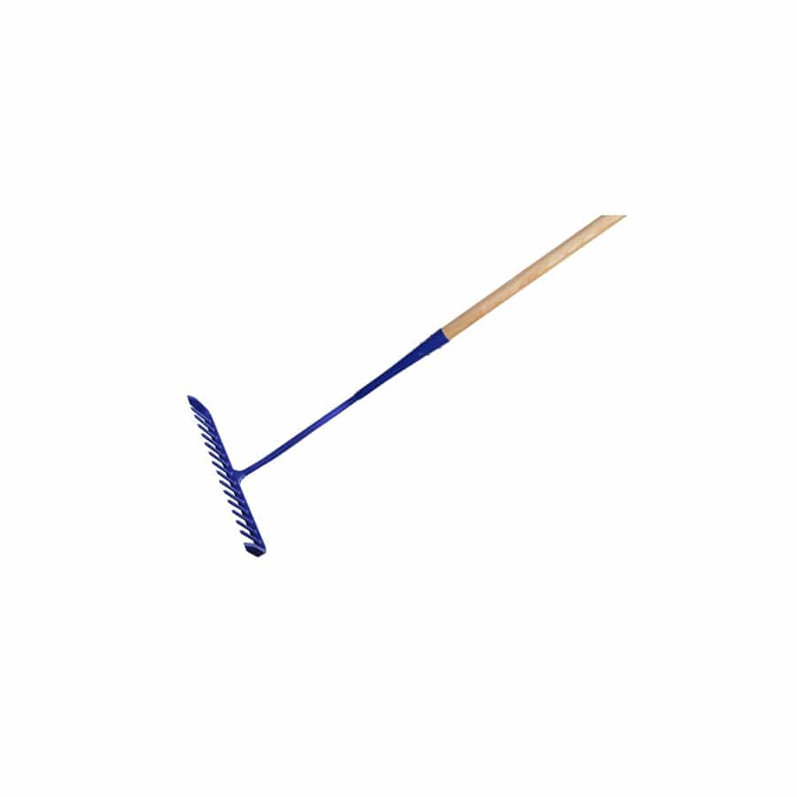 Faithfull FAITAR Tarmac Rake 16 Round Teeth - Wooden Handled