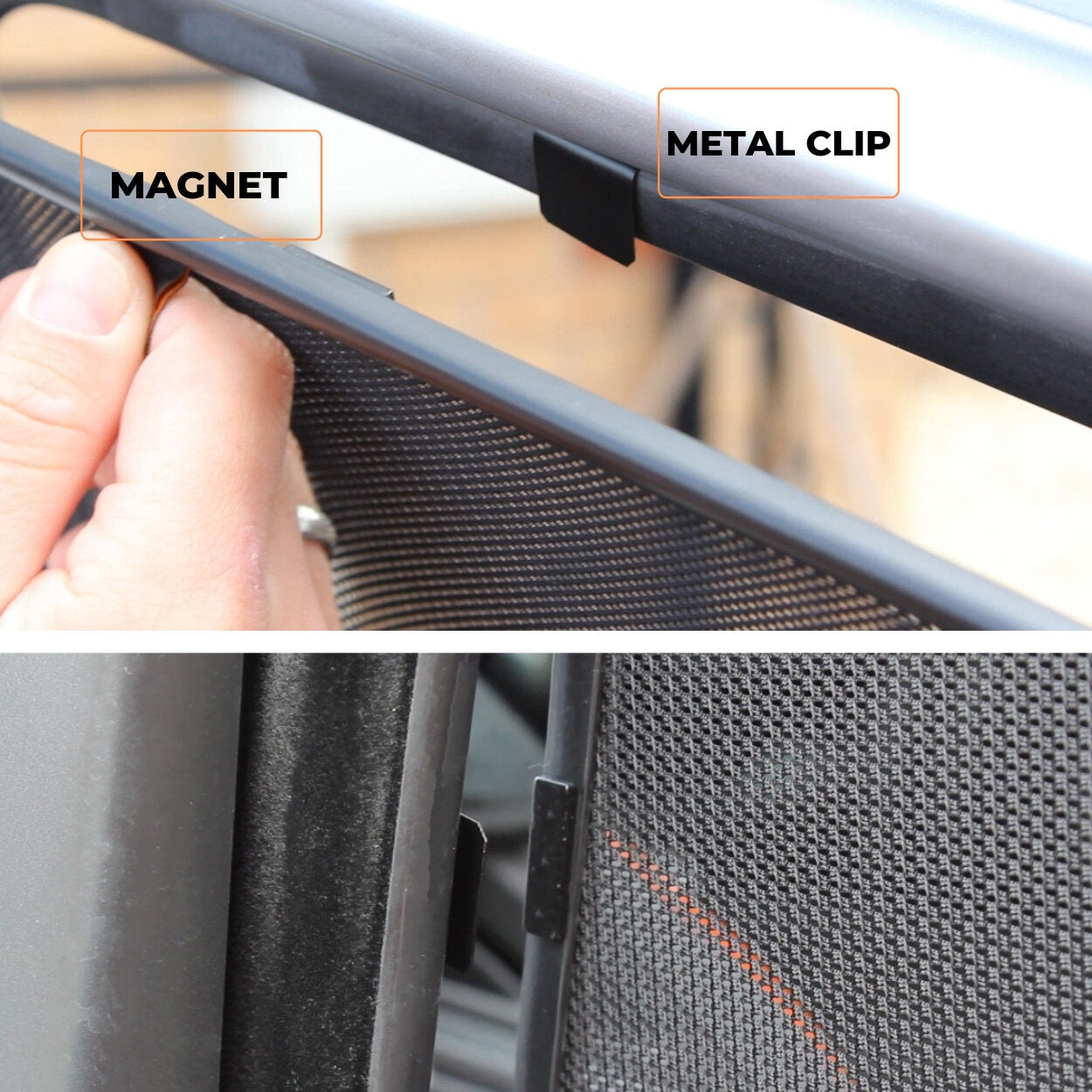 Heyner TROFTF Ford Turneo Custom 2012-Onwards - Front Windows Shades Set Of 2Pcs. (Moving Part Only)
