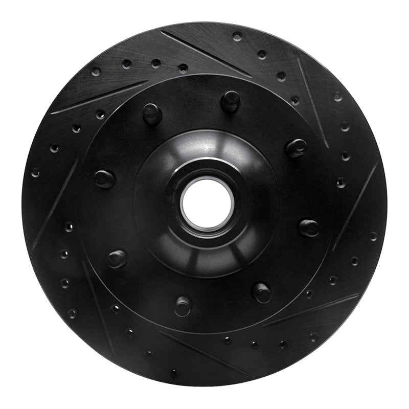 R1 Concepts R1 80-85 Ford F-250 2WD (Excl Super Duty) Front Right Drilled & Slotted Black Brake Rotor