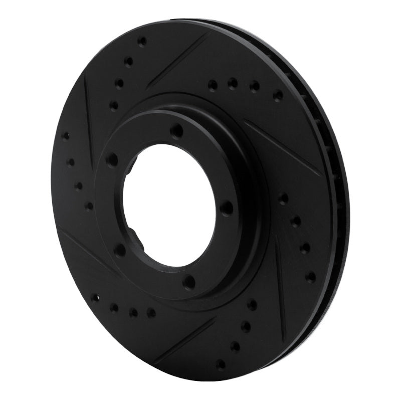 R1 Concepts R1 95-04 Toyota Tacoma Front Left Drilled & Slotted Black Brake Rotor