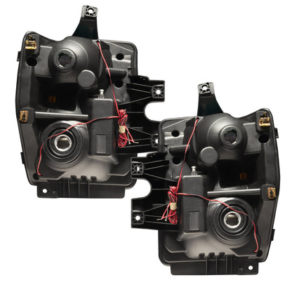 ORACLE Lighting Oracle 08-10 Ford F250/350 Pre-Assembled Halo Headlights- Chrome Housing - w/o Controller