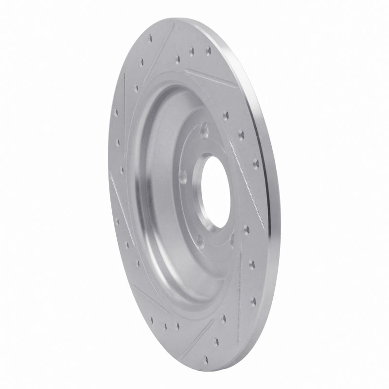 R1 Concepts R1 2016-2025 Ford Bronco Sport Rear Right Drilled & Slotted Silver Brake Rotor