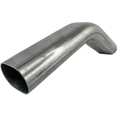 Granatelli Motor Sports Granatelli 3in Oval Stainless Steel Vertical Radius 45 Deg bend 4.5in Bend Radius Tubing