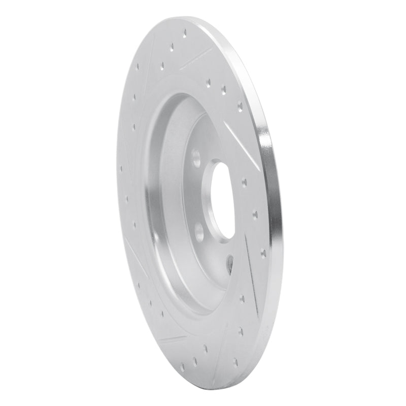R1 Concepts R1 07-18 Volvo V60 Rear Right Drilled & Slotted Silver Brake Rotor