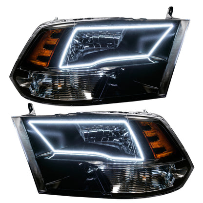 ORACLE Lighting Oracle 09-17 RAM 1500 TRX/SLT Quad Pre-Assembled Headlights - Blk Housing - ColorSHIFT