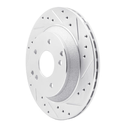 R1 Concepts R1 88-96 Chevrolet Corvette Rear Right Drilled & Slotted Silver Brake Rotor