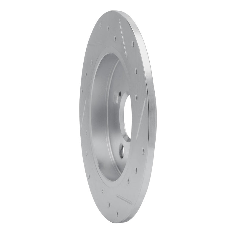 R1 Concepts R1 12-18 Toyota Yaris (USA/Canada) Rear Left Drilled & Slotted Silver Brake Rotor