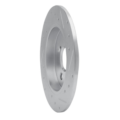 R1 Concepts R1 12-18 Toyota Yaris (USA/Canada) Rear Left Drilled & Slotted Silver Brake Rotor