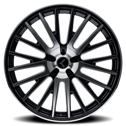 Kraze Wheels Kraze KR185 Double Down 18x8 / 5x112/120 BP / 40mm Offset / 74.1mm Hub Gloss Black Machined Wheel