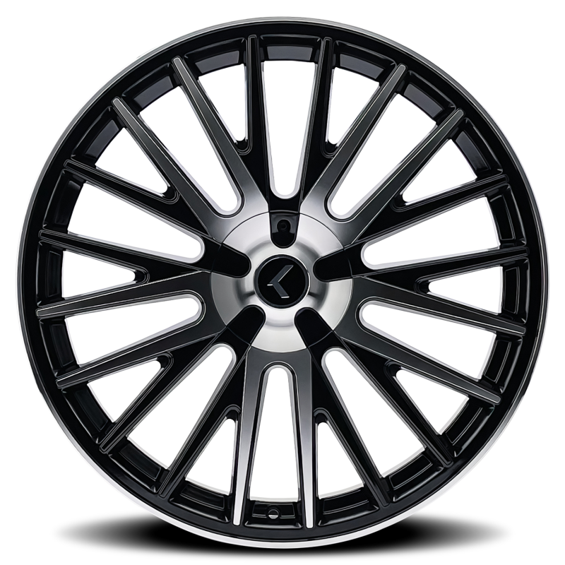 Kraze Wheels Kraze KR185 Double Down 22x8.5 / 5x115/120 BP / 38mm Offset / 74.1mm Hub Gloss Black Machined Wheel