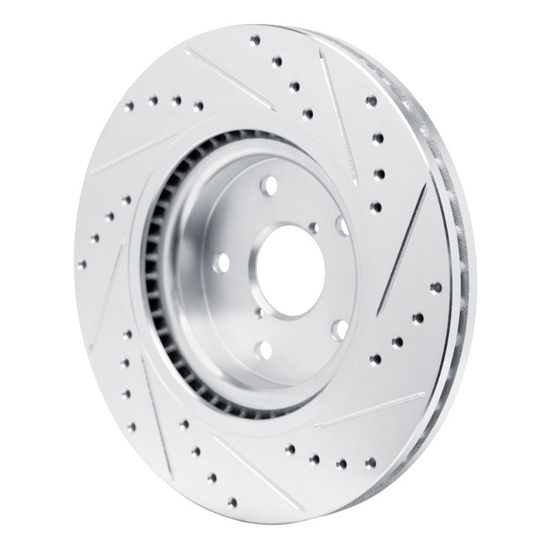 R1 Concepts R1 2020-2025 Subaru WRX Front Left Drilled & Slotted Silver Brake Rotor
