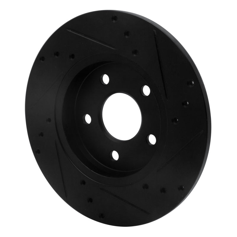 R1 Concepts R1 01-08 Ford Mondeo (Mexico) Rear Left Drilled & Slotted Black Brake Rotor