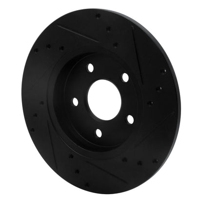 R1 Concepts R1 01-08 Ford Mondeo (Mexico) Rear Left Drilled & Slotted Black Brake Rotor