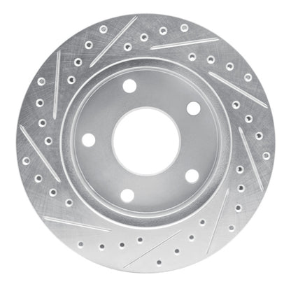 R1 Concepts R1 94-99 Dodge Ramcharger (Mexico) Front Right Drilled & Slotted Silver Brake Rotor