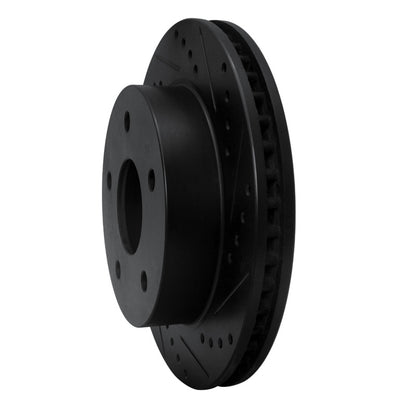 R1 Concepts R1 00-01 Dodge Ram 1500 Pickup Front Right Drilled & Slotted Black Brake Rotor