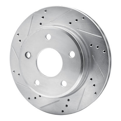 R1 Concepts R1 05-11 Dodge Dakota 4WD Front Left Drilled & Slotted Silver Brake Rotor