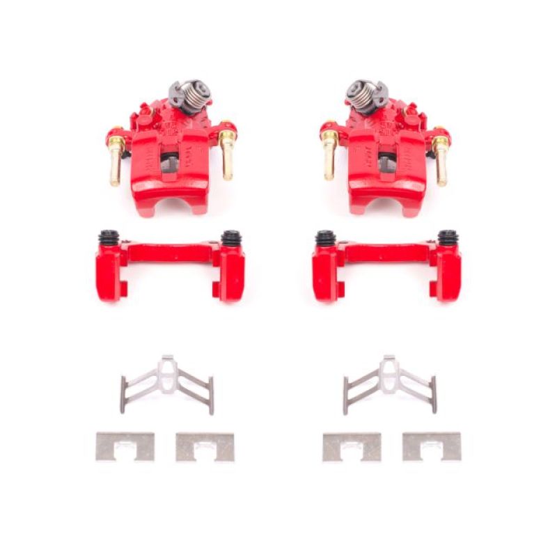 PowerStop Power Stop 92-01 Honda Prelude Rear Red Calipers w/Brackets - Pair