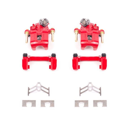 PowerStop Power Stop 92-01 Honda Prelude Rear Red Calipers w/Brackets - Pair