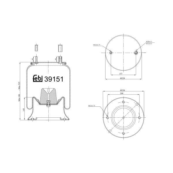 FEBI FE39151 Air Suspension Bellow