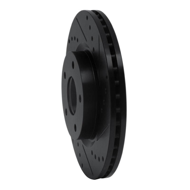 R1 Concepts R1 13-25 Nissan Altima Front Right Drilled & Slotted Black Brake Rotor