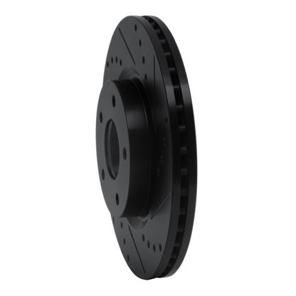 R1 Concepts R1 13-25 Nissan Altima Front Right Drilled & Slotted Black Brake Rotor