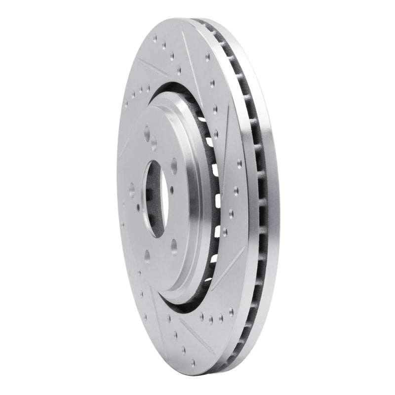 R1 Concepts R1 15-25 Acura MDX Front Right Drilled & Slotted Silver Brake Rotor