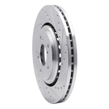 R1 Concepts R1 15-25 Acura MDX Front Right Drilled & Slotted Silver Brake Rotor