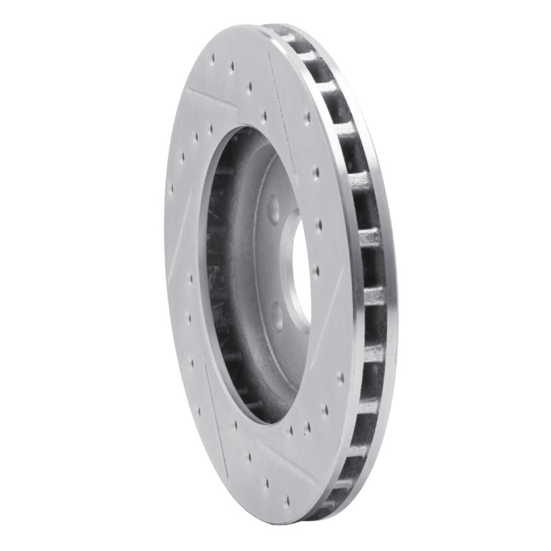 R1 Concepts R1 84-95 Chrysler LeBaron GTC & GTS Front Left Drilled & Slotted Silver Brake Rotor