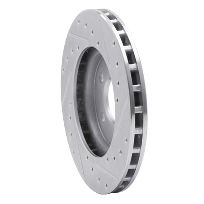 R1 Concepts R1 84-95 Chrysler LeBaron GTC & GTS Front Left Drilled & Slotted Silver Brake Rotor