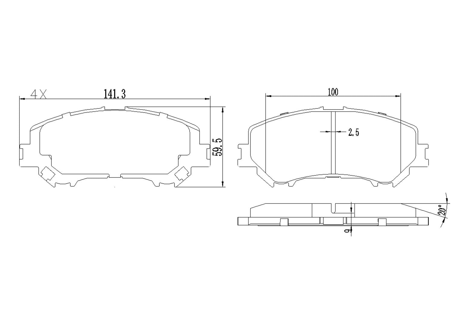 BOGAP R8210126 Brake Pad Set, Disc Brake