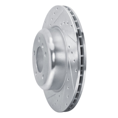 R1 Concepts R1 09-16 BMW Z4 Front Left Drilled & Slotted Silver Brake Rotor