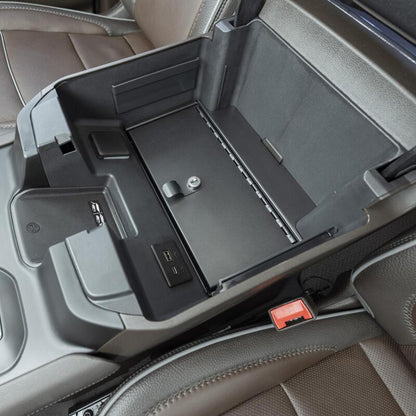 Tuffy Products Tuffy Console Safe W/ Keyed Lock For Chevrolet Silverado W/ Wireless Charging Pad Console