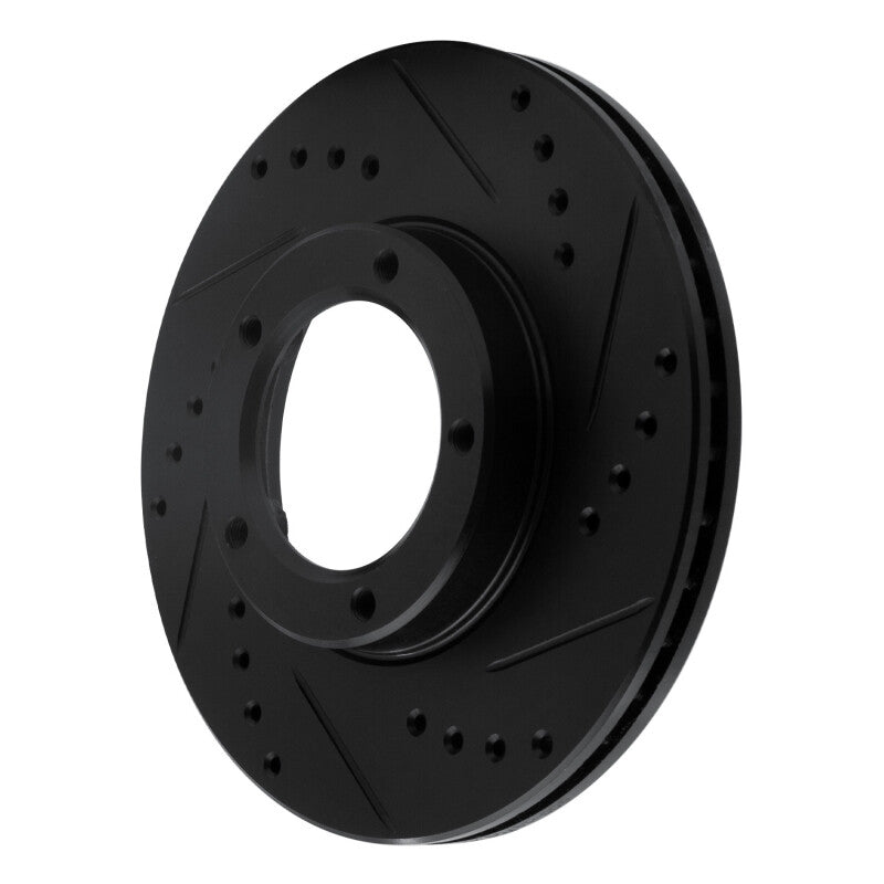 R1 Concepts R1 89-08 Toyota Hilux (Mexico) Front Right Drilled & Slotted Black Brake Rotor