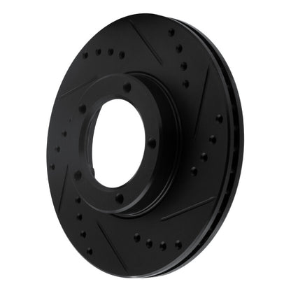 R1 Concepts R1 89-08 Toyota Hilux (Mexico) Front Right Drilled & Slotted Black Brake Rotor