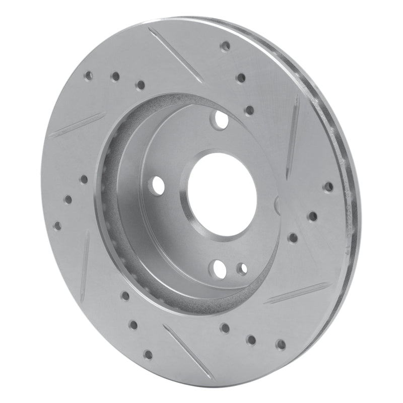 R1 Concepts R1 90-93 Mazda Miata Front Left Drilled & Slotted Silver Brake Rotor